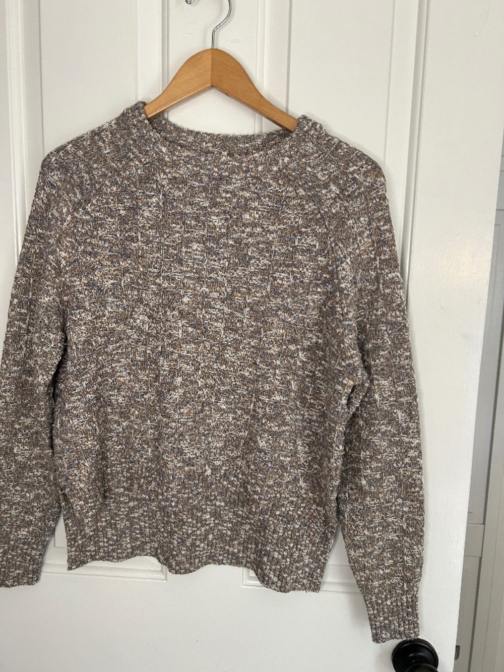 Hello Nite marled textured knit crew neck sweater - XS
